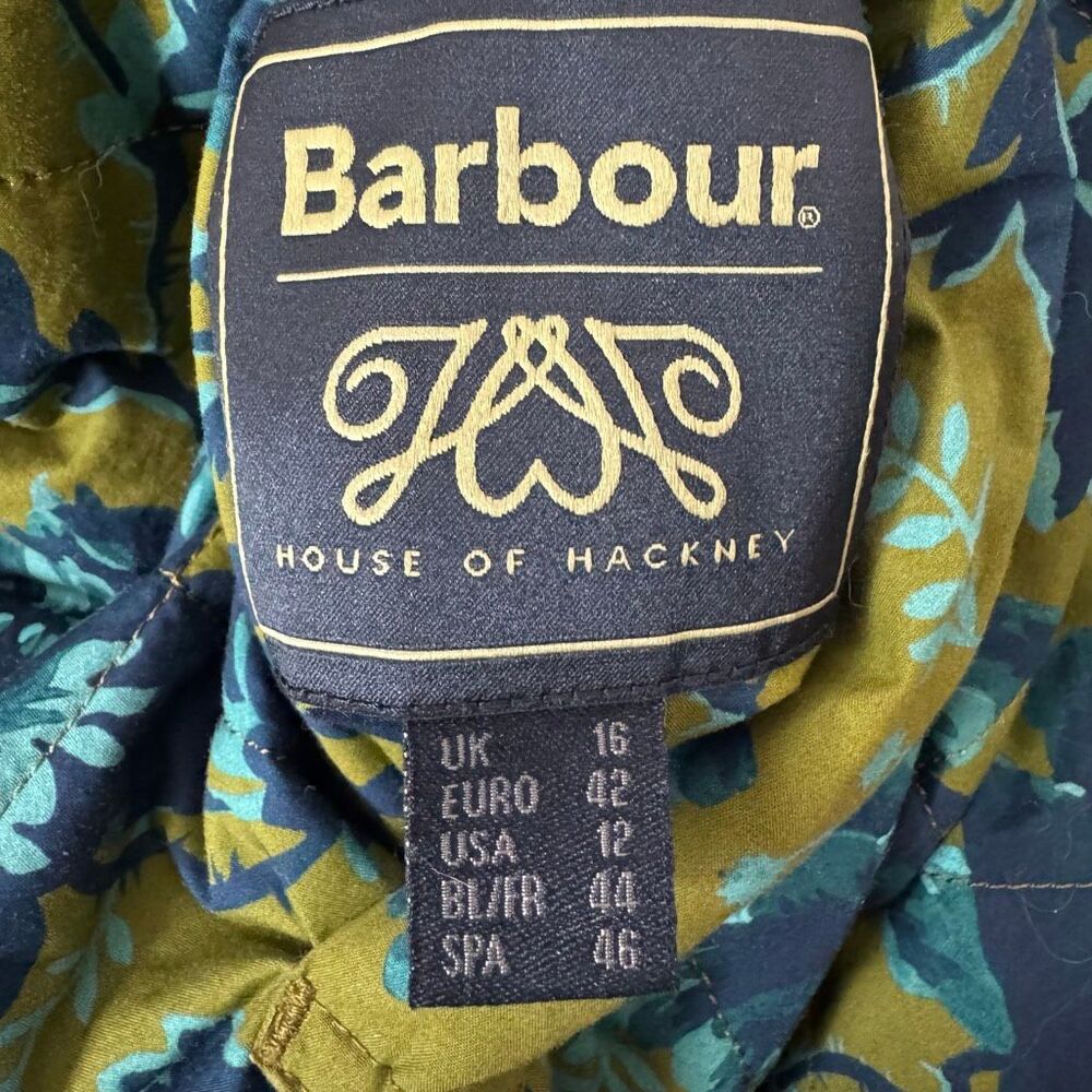 Barbour x House of Hackney - Daintry Reversible Quilted Jacket US 12 - Picture 11 of 12